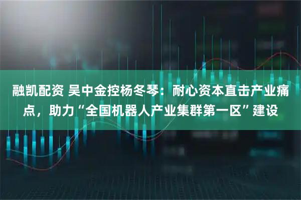 融凯配资 吴中金控杨冬琴：耐心资本直击产业痛点，助力“全国机器人产业集群第一区”建设